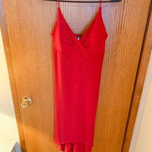 Red sparkly evening dress